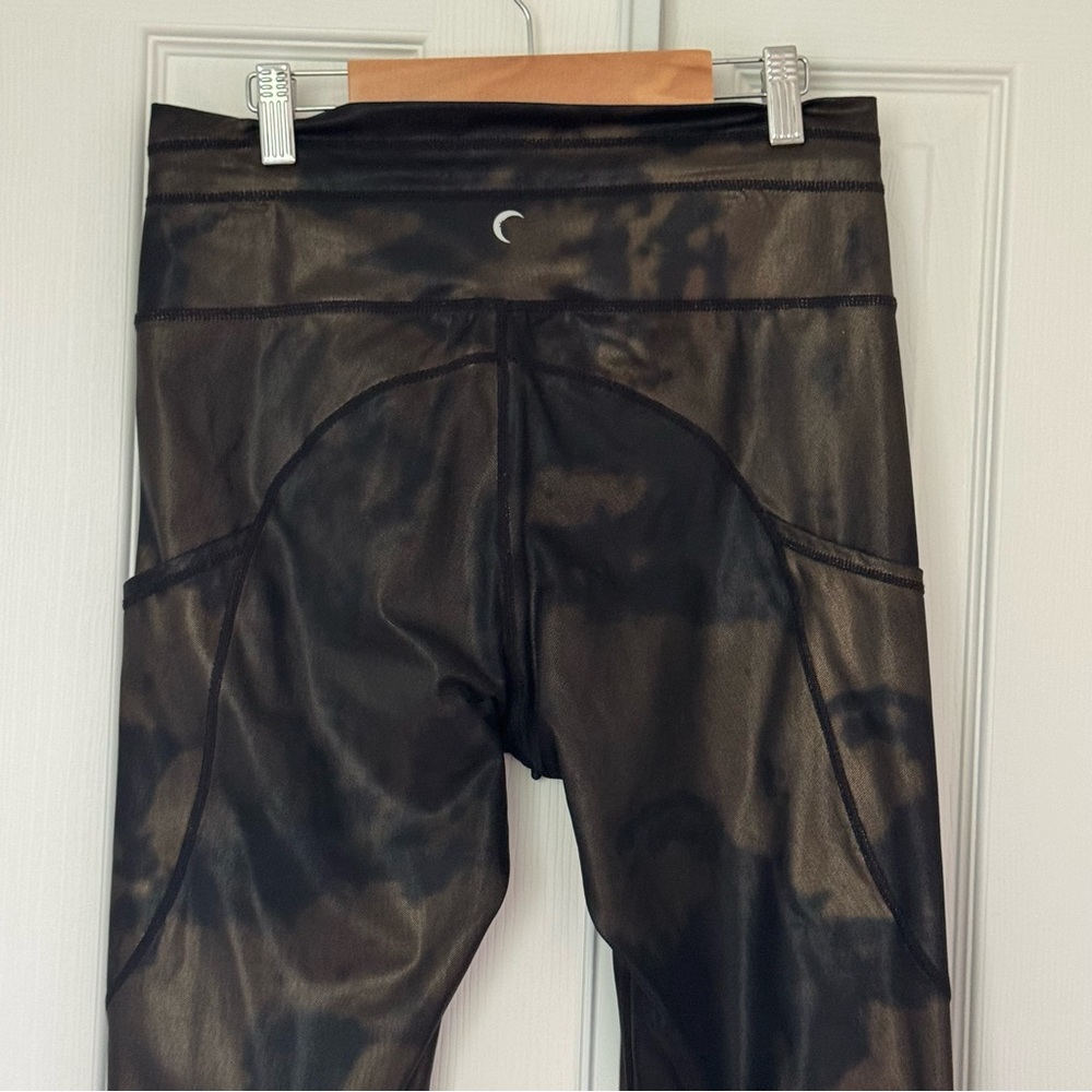 Zyia Bronze Hendrix Metallic Pocket Drawstring Luxe 8/10 Leggings - Picture 7 of 15